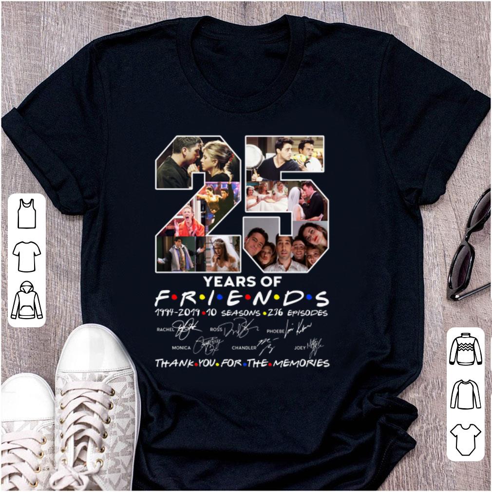 Awesome 25 Years Of Friends Thank You For The Memories Signature shirt ...