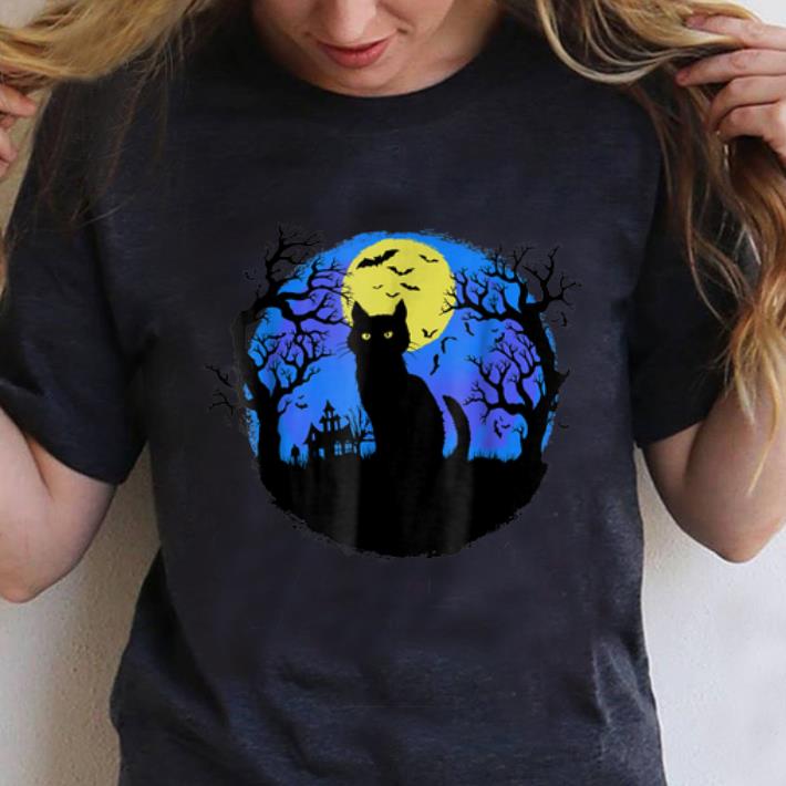 Awesome Black Cat at Night Halloween shirt, hoodie, sweater, longsleeve