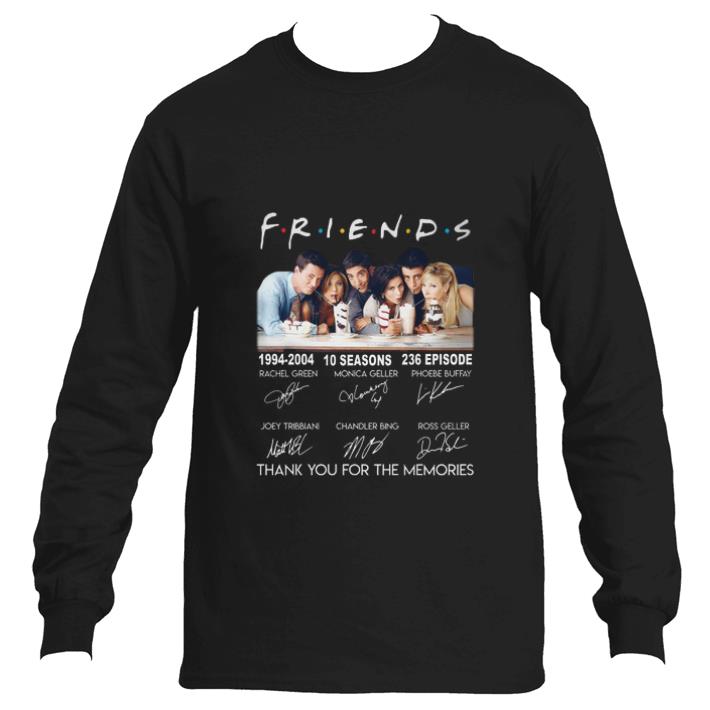 Awesome Friends 1994-2004 signatures thank you for the memories shirt