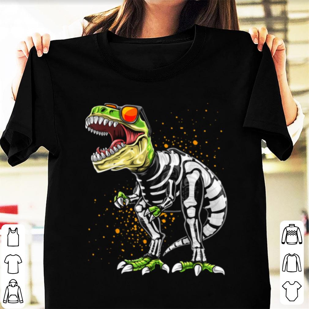 Nice Halloween T Rex Dinosaur Skeleton Costume Gift Boys shirt