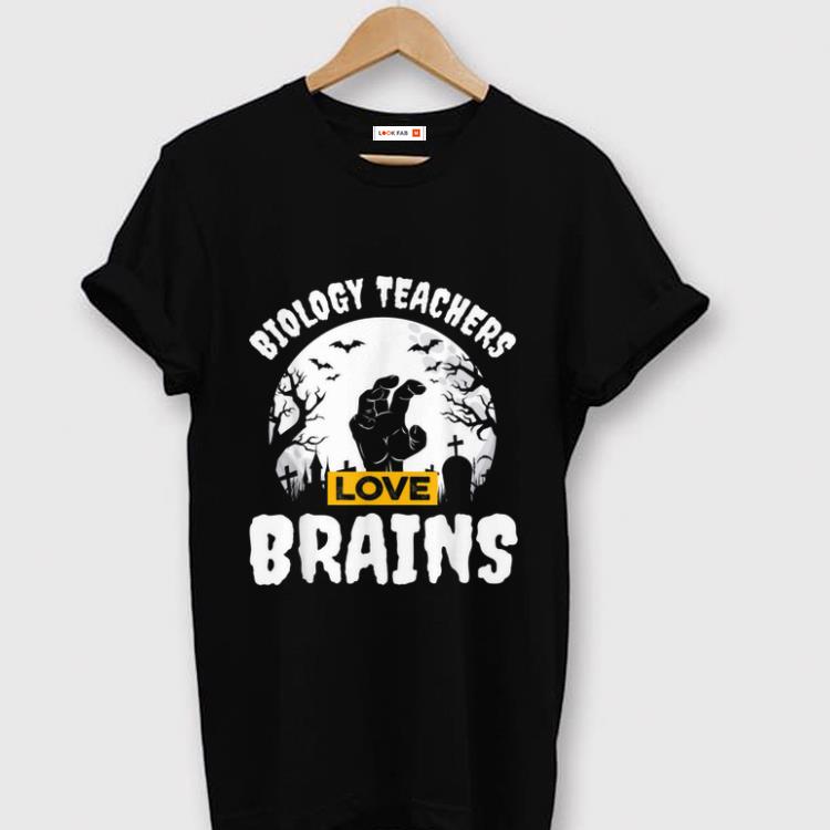Official Biology Teachers Love Brains Teacher Gift Halloween shirt
