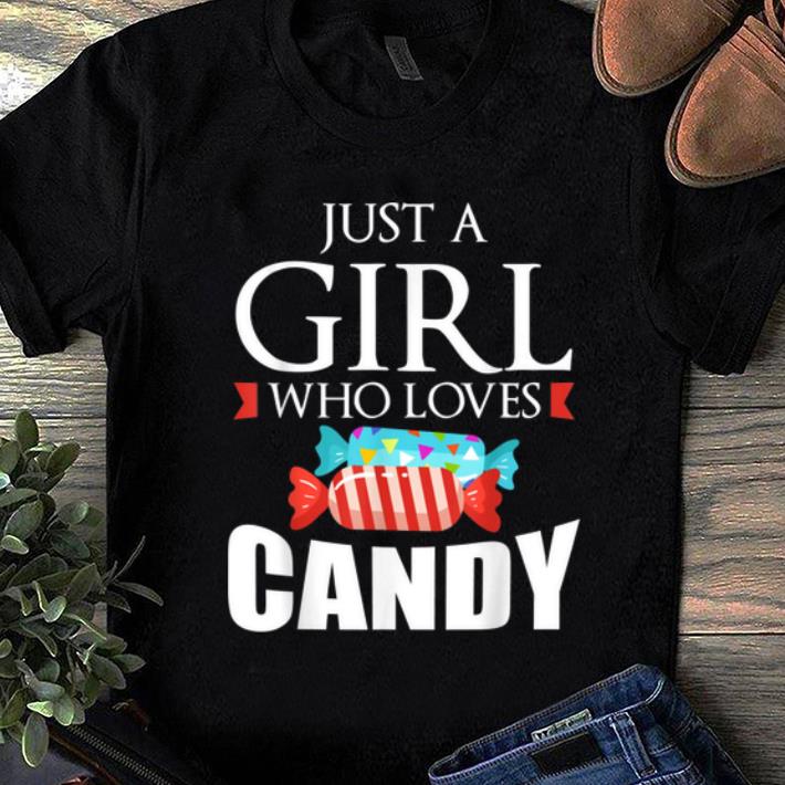 Official Just A Girl Who Loves Candy Halloween Party Costume Gift shirt