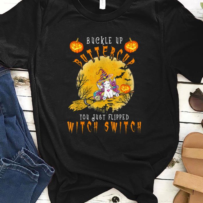 Original Colorful Dabbing Unicorn Switch Witch Halloween shirt