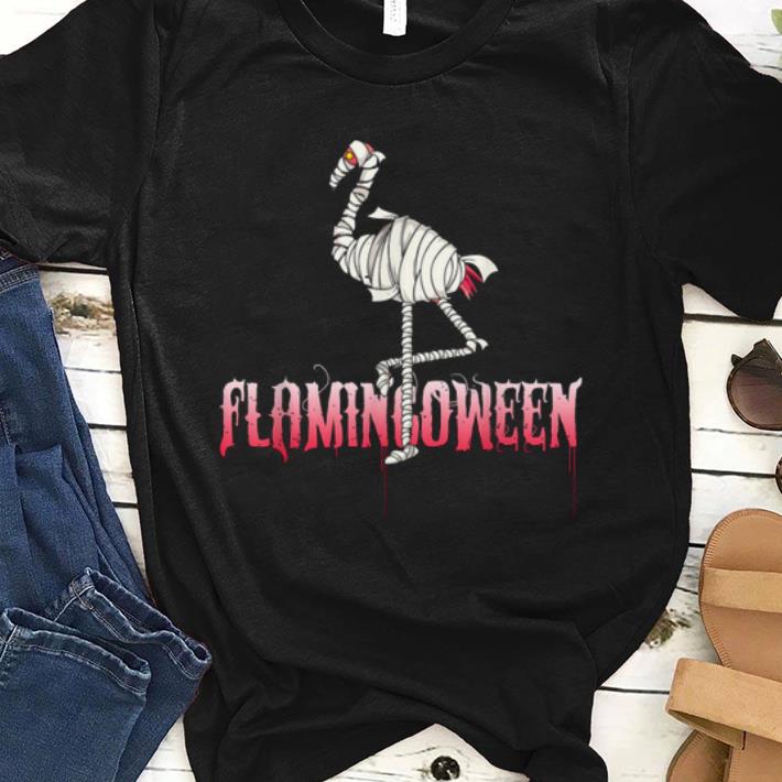 Original Flamingoween Flamingo Mummy Costume Happy Halloween shirt