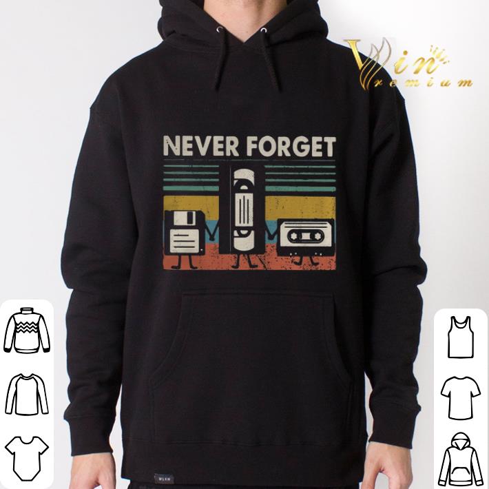 Original Never Forget Floppy Disk VHS Cassette Tape vintage shirt