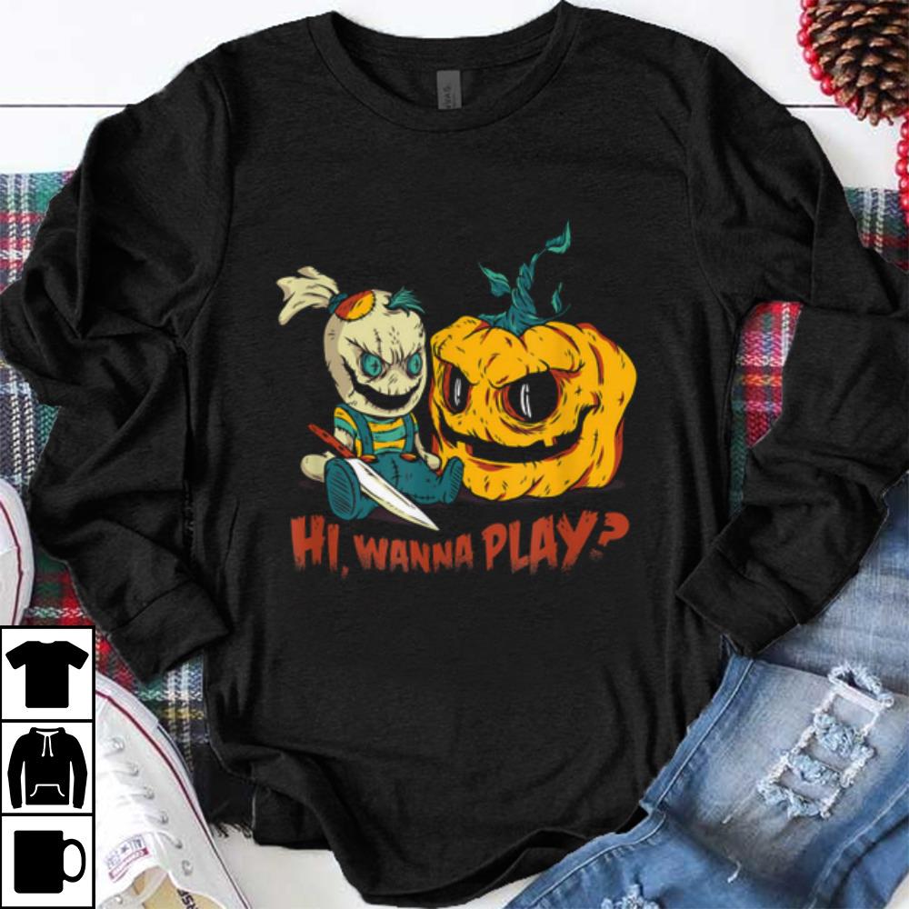 Original Scary Doll & Pumpkin Face Halloween Costume shirt