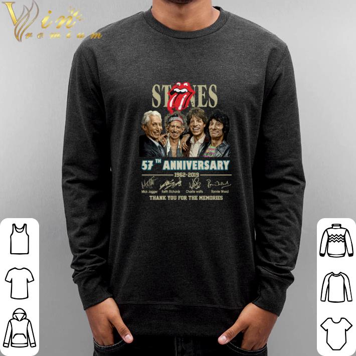 Original The Rolling Stones 57th anniversary 1962-2019 signatures shirt