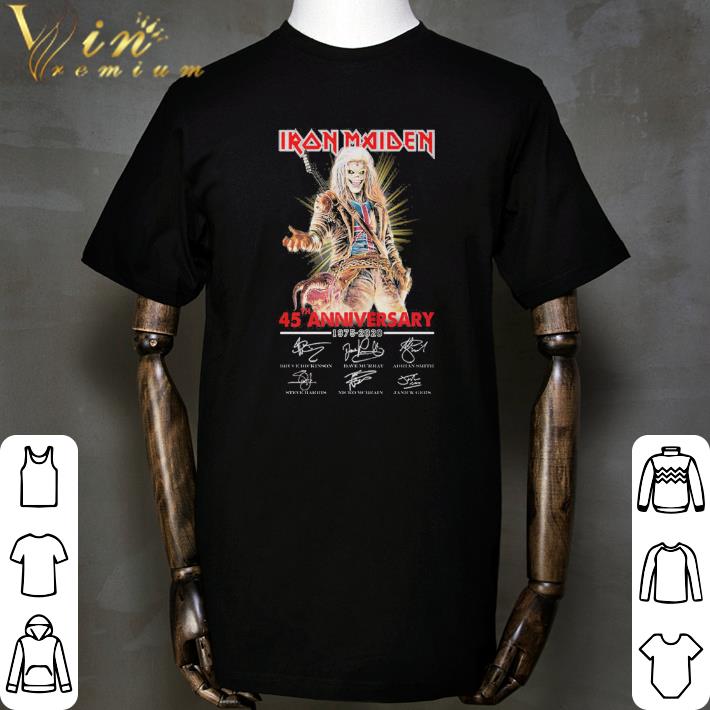 Pretty Iron Maiden 45th anniversary 1975-2020 signatures shirt