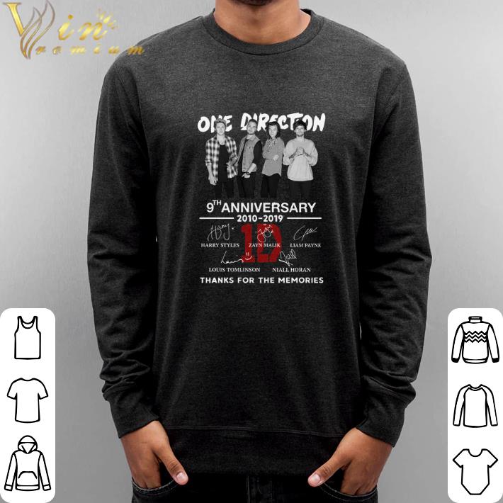 Pretty One Direction 9th anniversary 2010-2019 thanks for the memories shirt