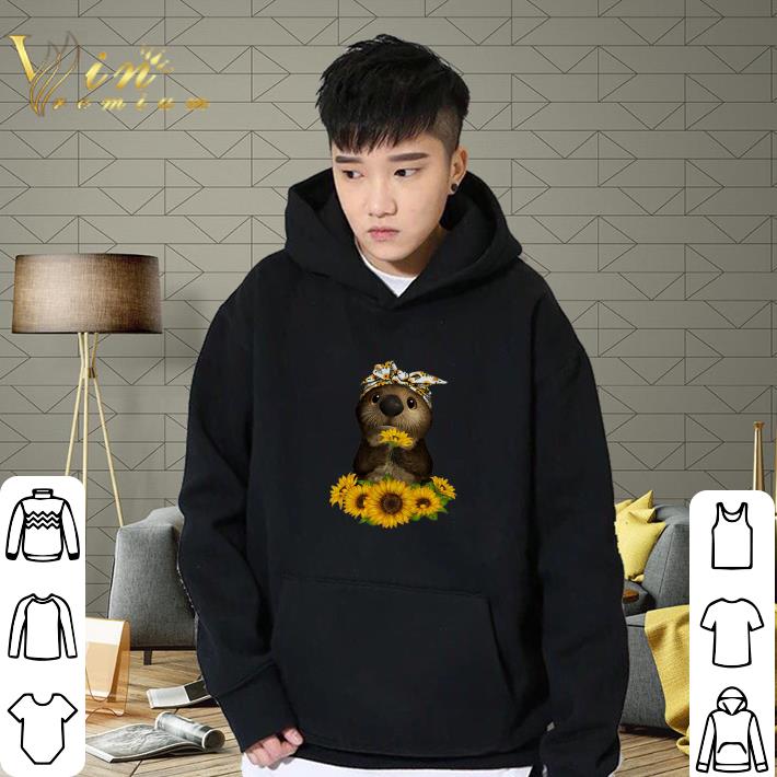 Pretty Otter sunflowers shirt
