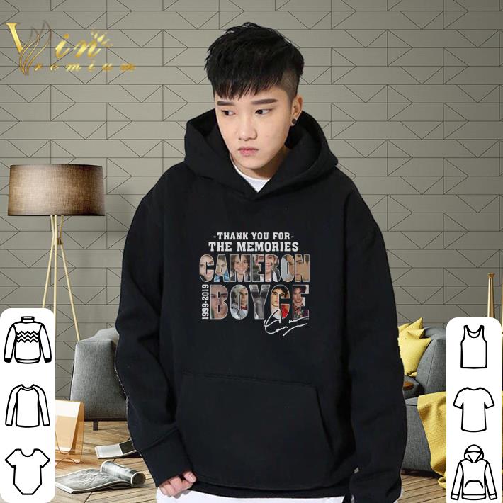 Pretty Thank you for the memories Cameron Boyce 1999-2019 signature shirt