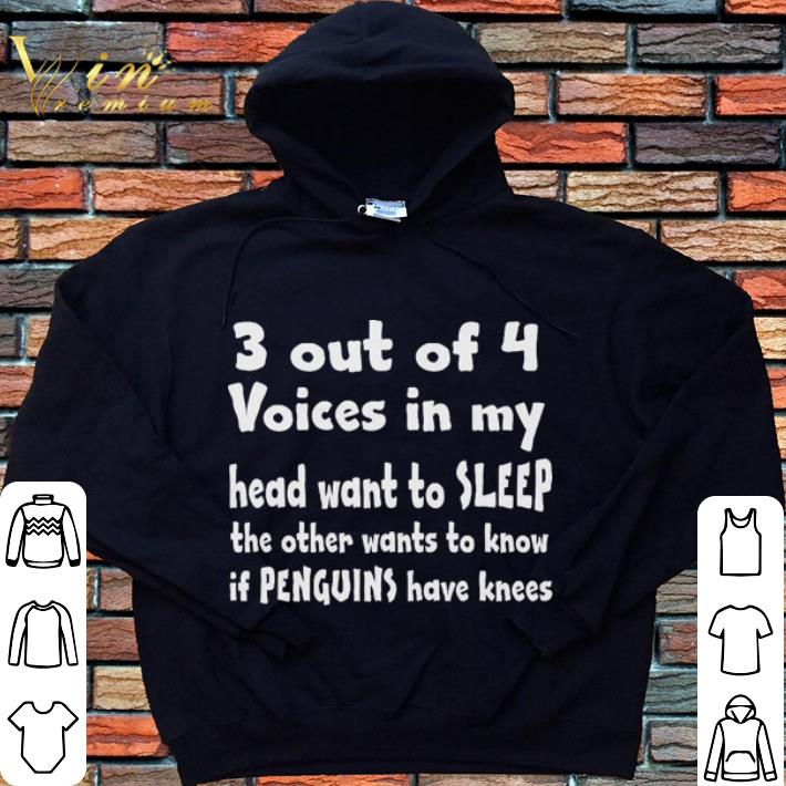Top 3 out of 4 voice in my head want to sleep shirt
