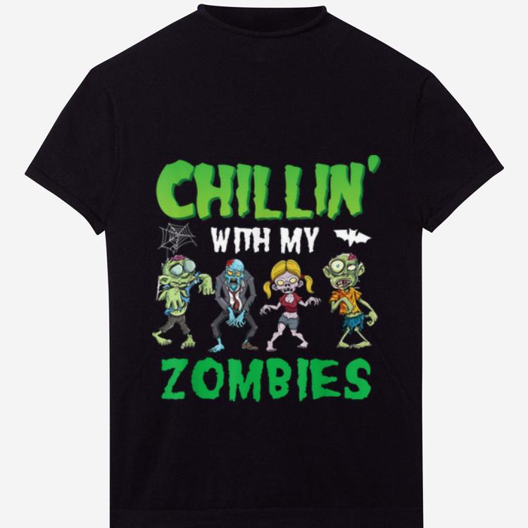 Top Chillin With My Zombies Funny Halloween Zombie Costume shirt