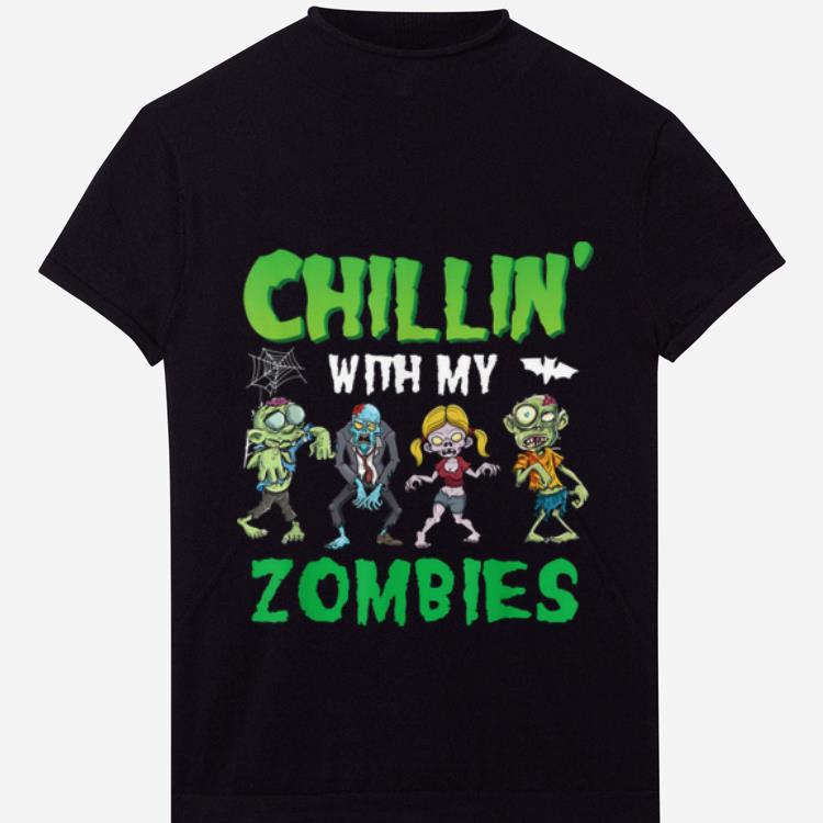 Top Chillin With My Zombies Funny Halloween Zombie Costume shirt