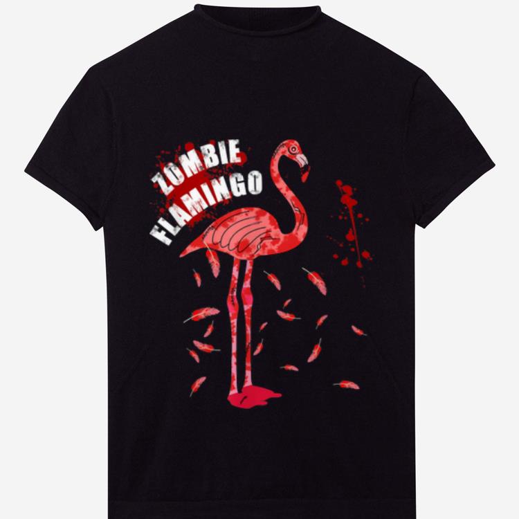 Top Flamingo Zombie Scary Halloween Zombie Bird shirt