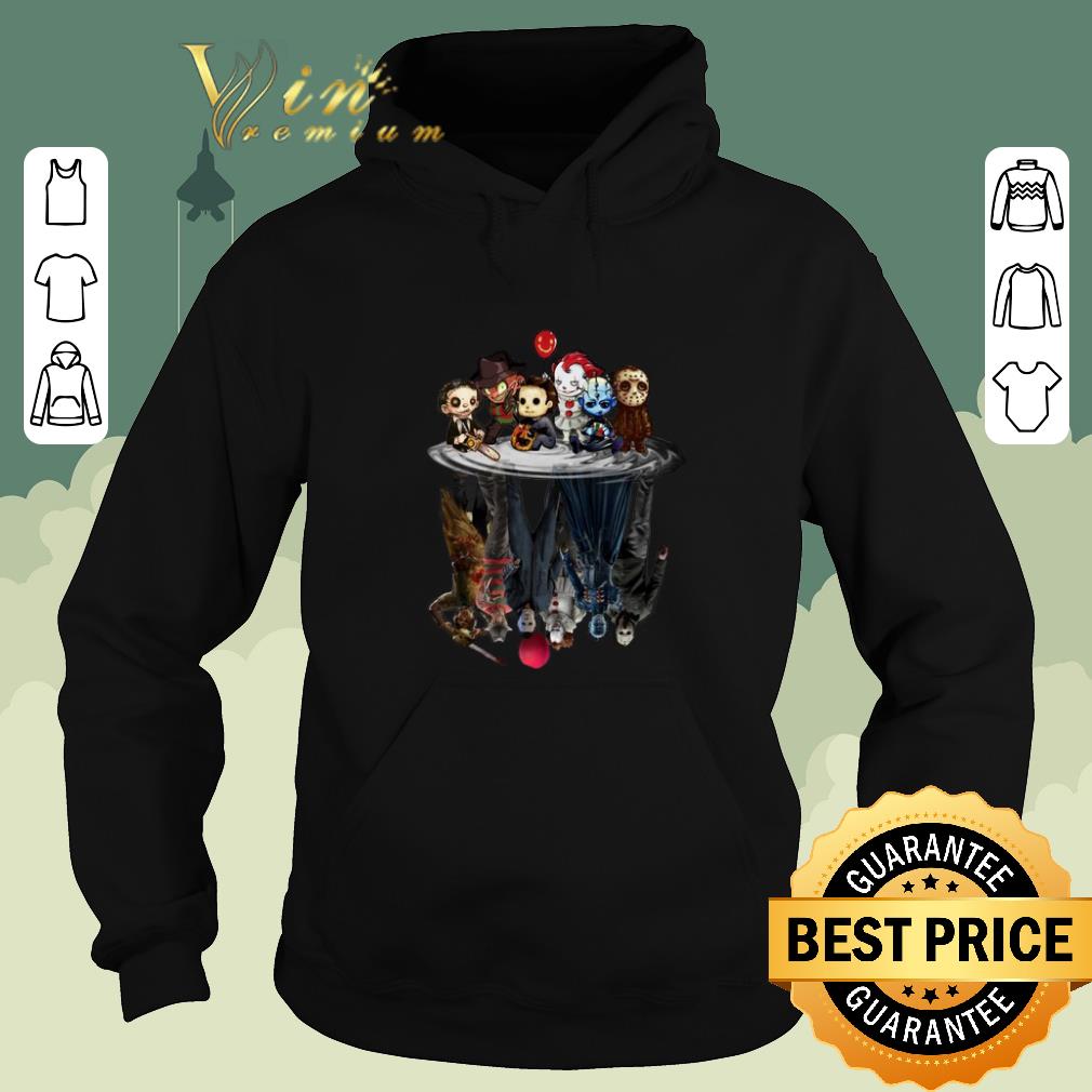 Funny Horror movie characters water mirror reflection Halloween shirt