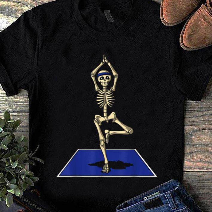Official Skeleton Yoga Workout Poses Zen Scary Halloween shirt