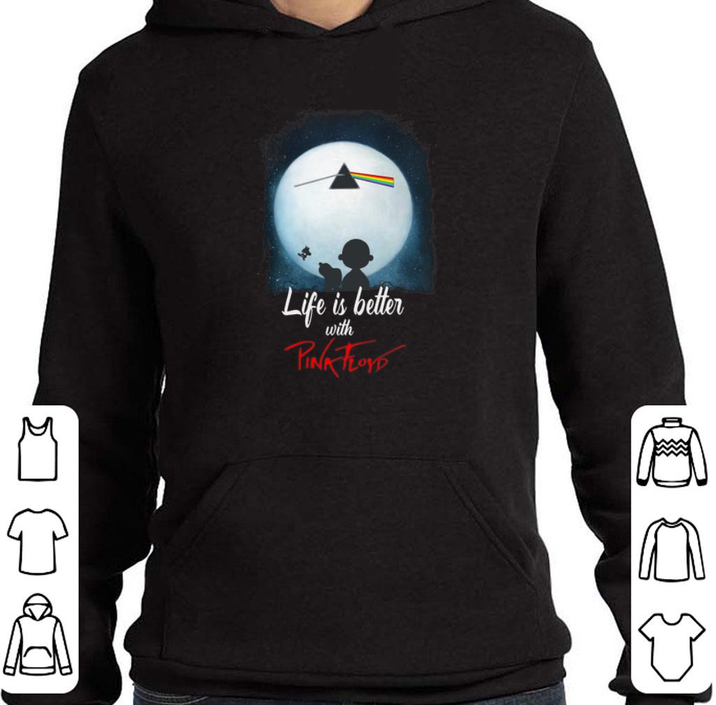 Original Snoopy Charlie Brown Life is better with Pink Floyd shirt