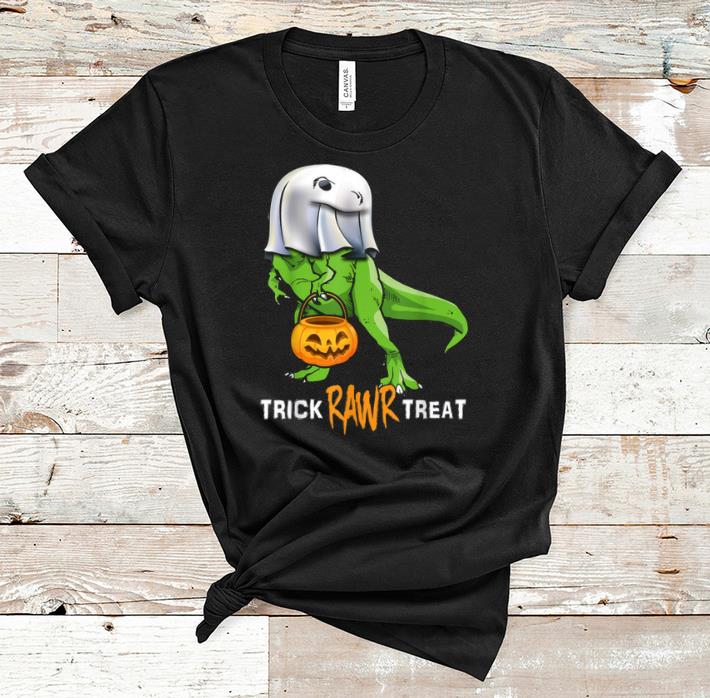Original Trick Rawr Treat Halloween Costume Cute T Rex Dinosaur Ghost shirt