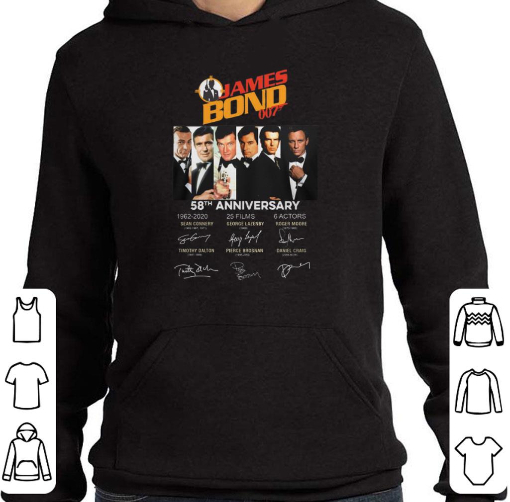 Premium James Bond 007 58th anniversary 1962-2020 25 films signatures shirt