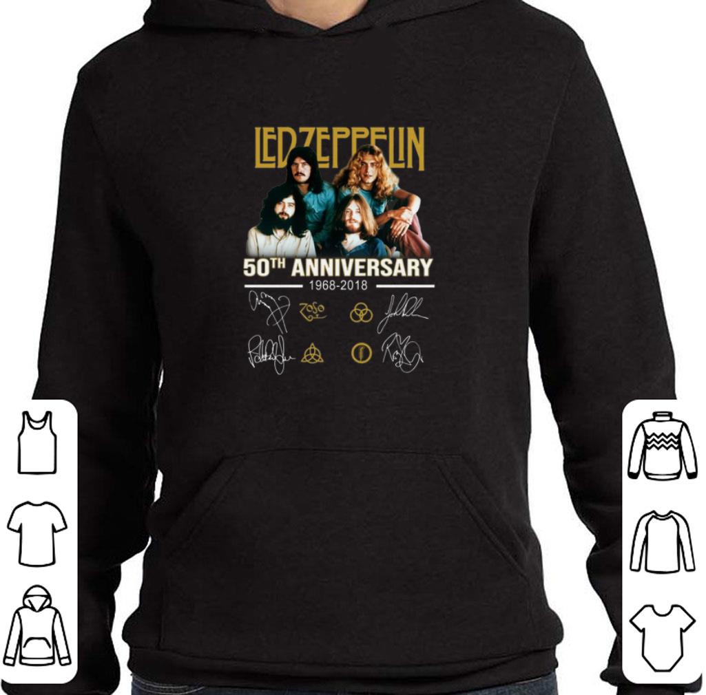 Top 50th anniversary Ledzeppelin 1968-2018 signatures shirt