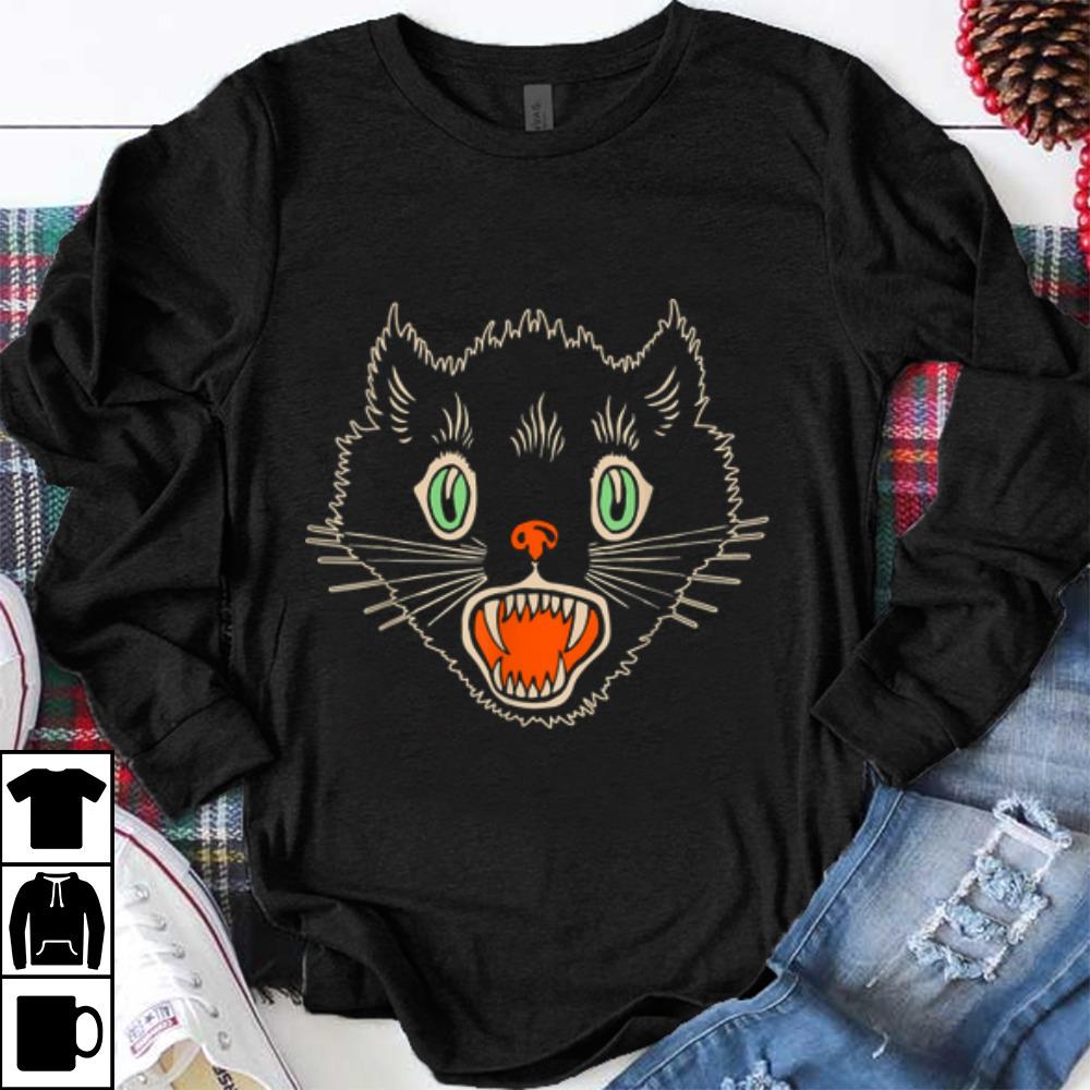 Vintage Halloween Scary Black Cat Horror shirt