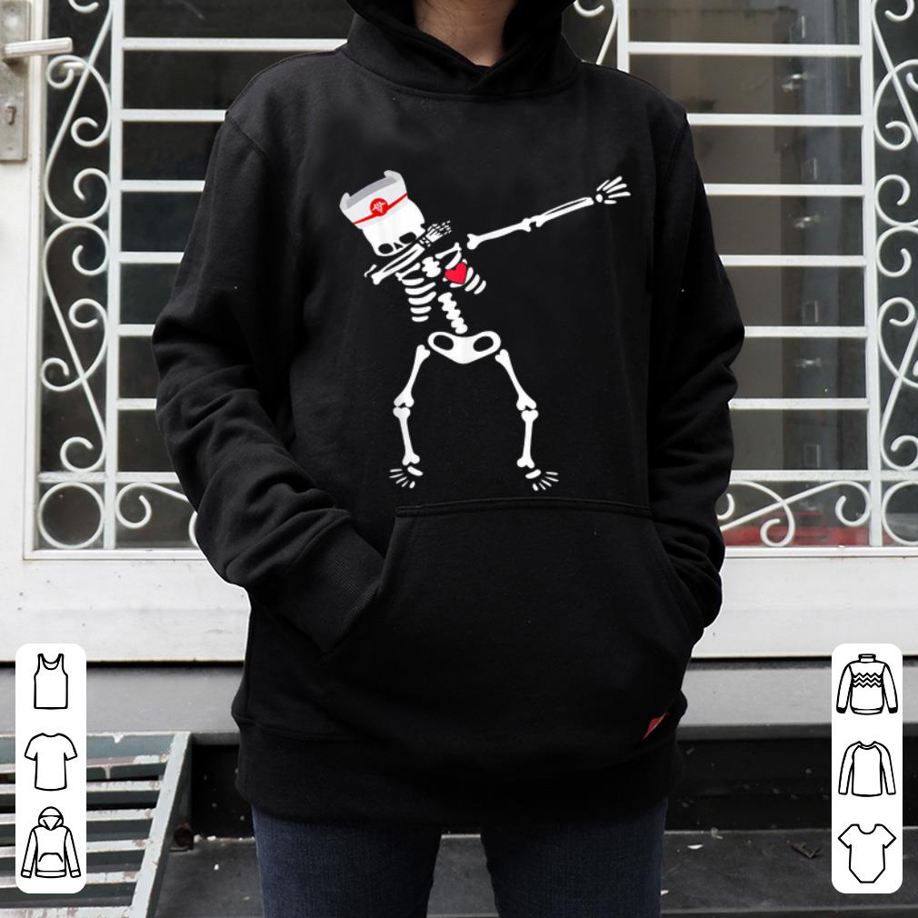Awesome Dabbing skeleton Nurse Funny Halloween shirt