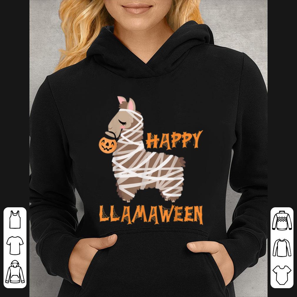 Awesome Happy Llamaween funny Halloween Llama costume gift shirt