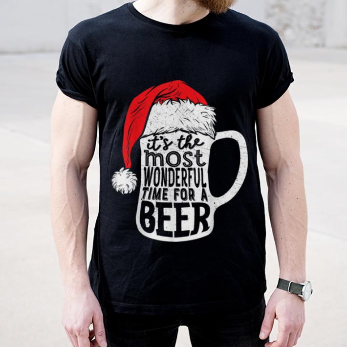 Hot Christmas Men It's The Most Wonderful Time For A Beer shirt