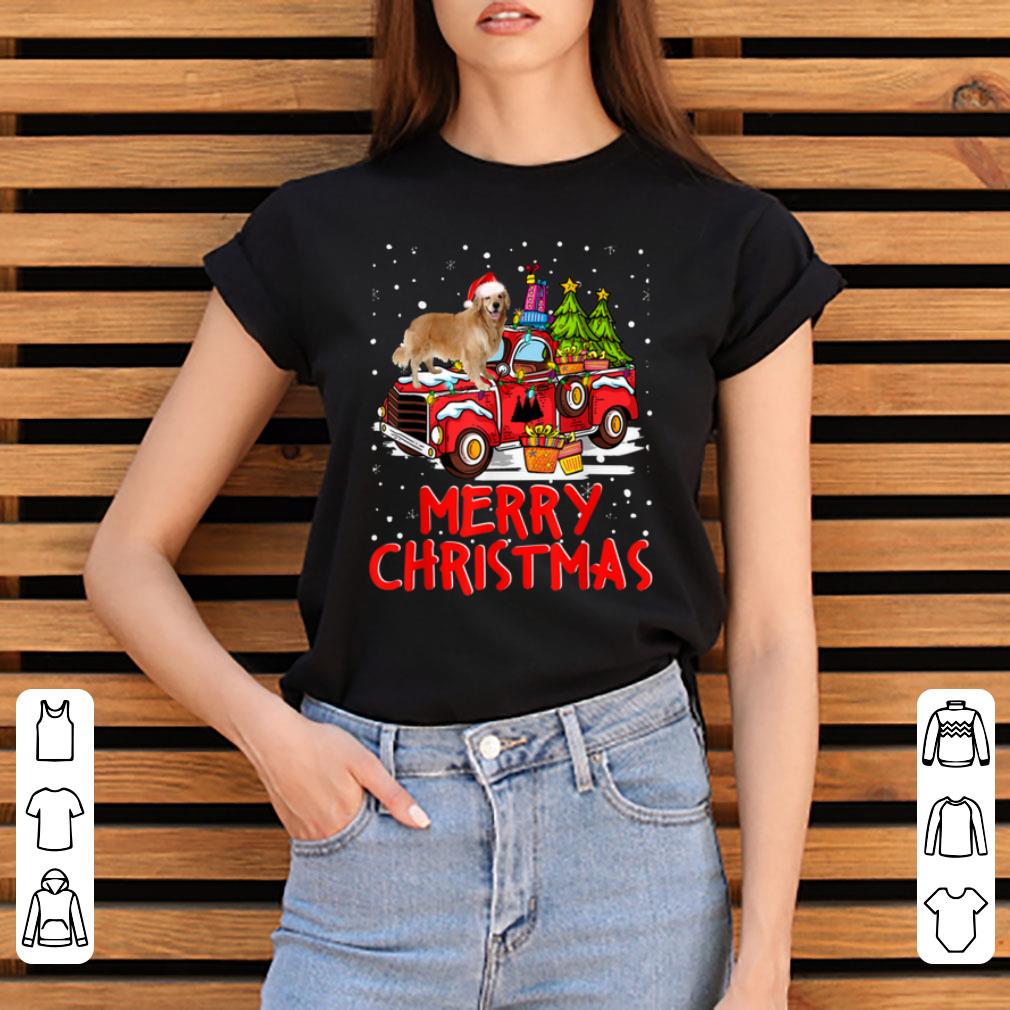 Hot Labrador Retriever Rides Red Truck Merry Christmas Pajama shirt