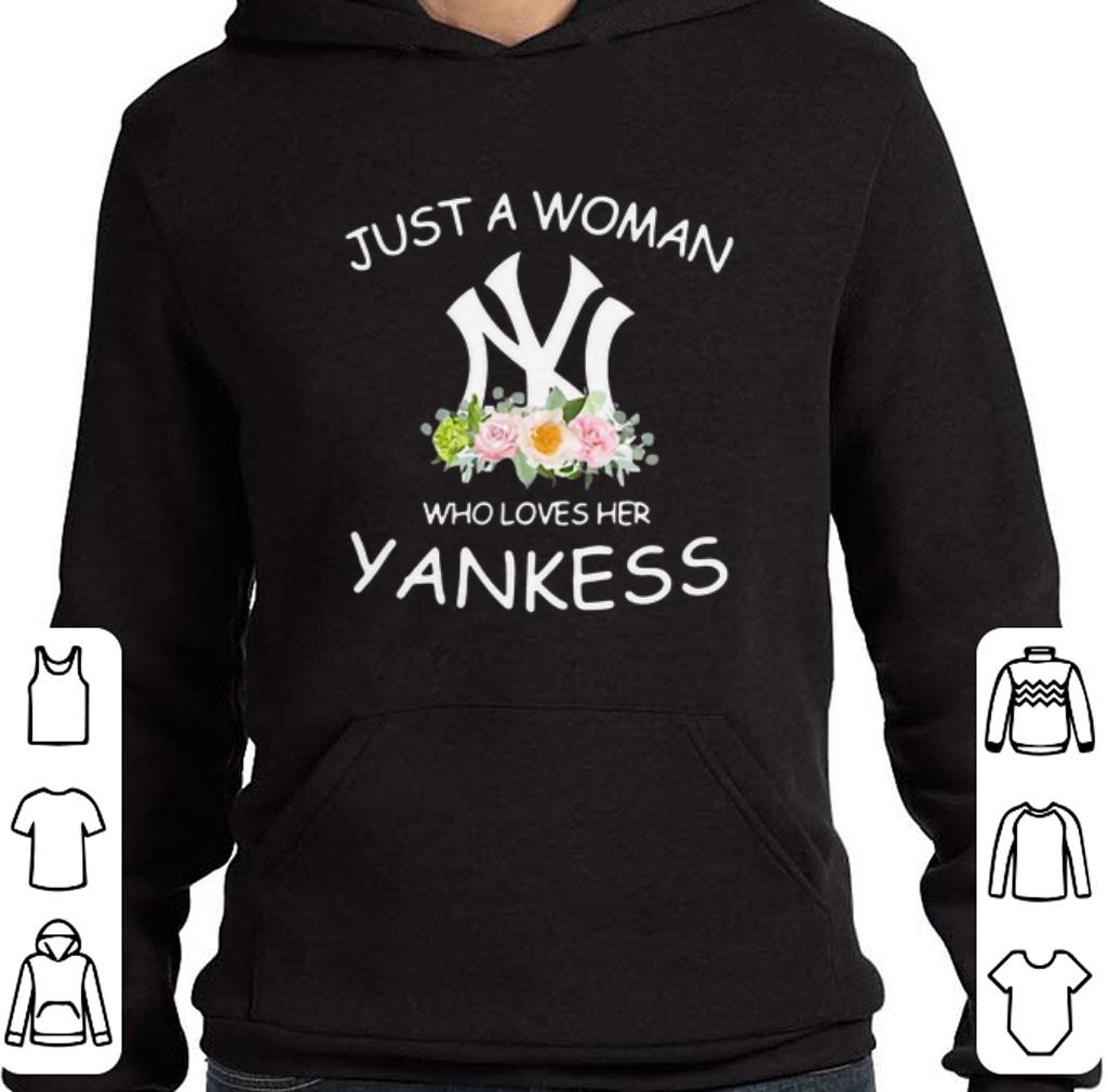 Nice Just a woman who loves her Yankees flowers shirt