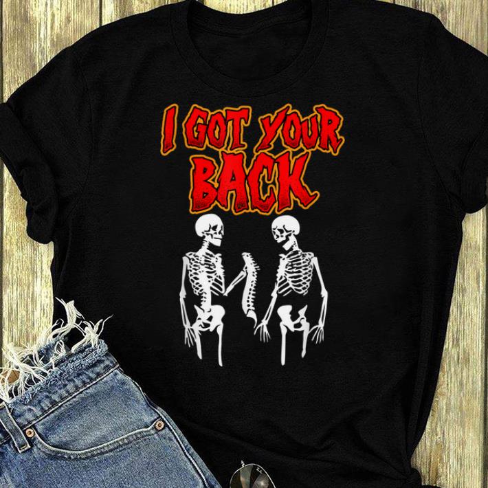 Official HALLOWEEN SKELETONS Have Your Back Spine shirt
