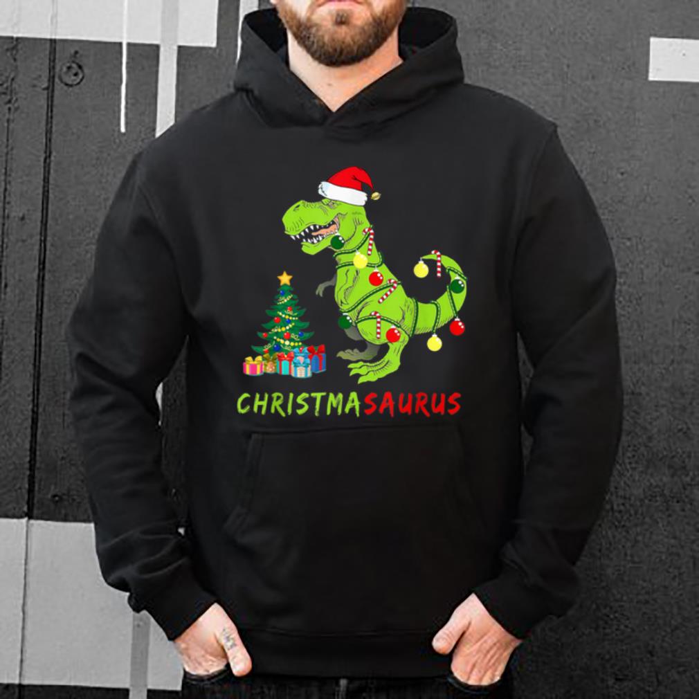 Original Christmasaurus Funny Dinosaur Christmas Lights Ugly Tree Hat shirt