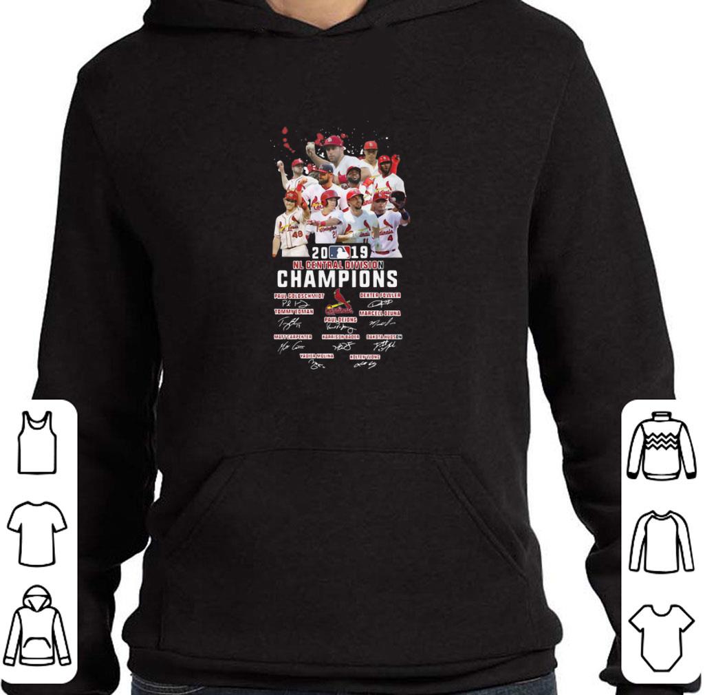 Original St Louis Cardinals 2019 NL central division champions signatures shirt
