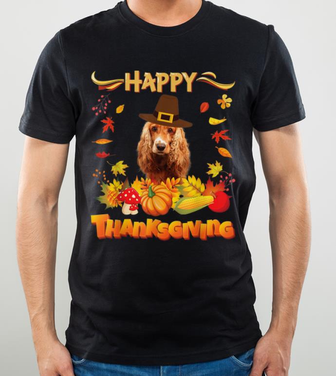 Pretty Happy Thanksgiving English Cocker Spaniel Dog I'm Thankful shirt