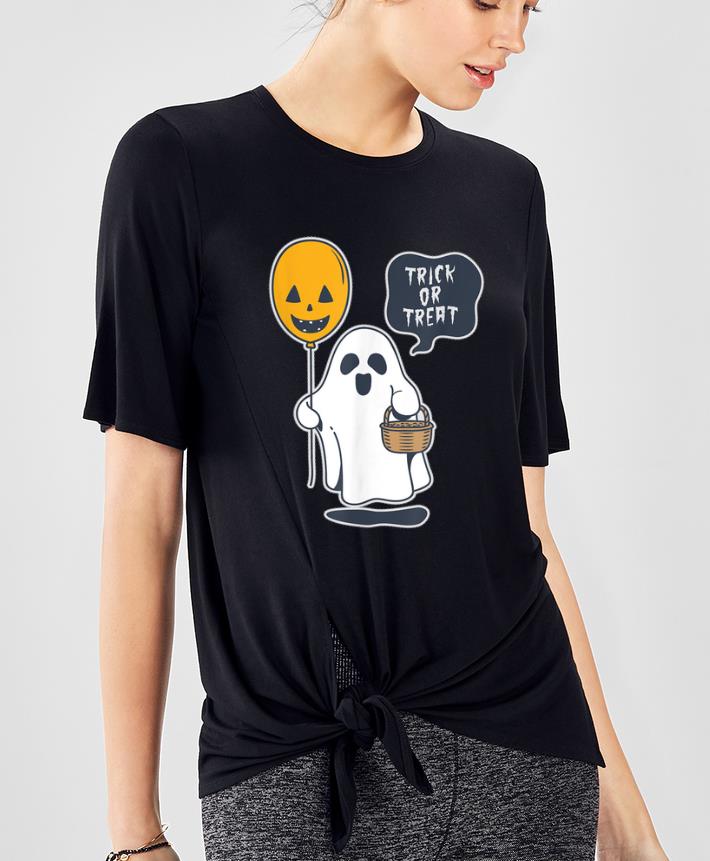 Pretty Trick or Treat Funny Ghost Halloween Boys Girls shirt