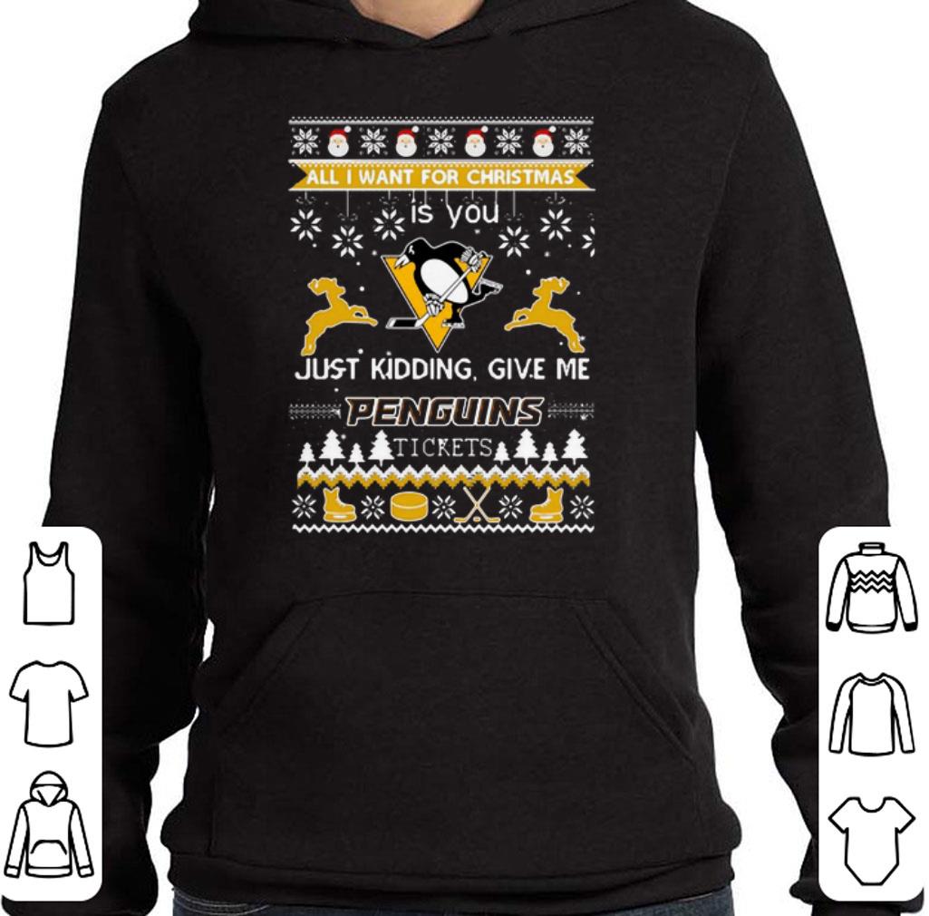 Awesome All i want for Christmas is you Pittsburgh Penguins tickets shirt