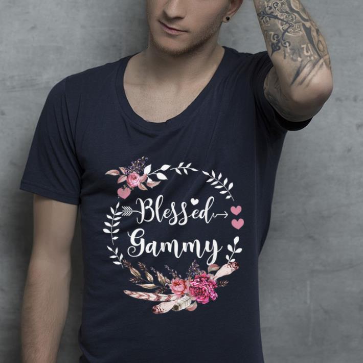 Awesome Blessed Gammy Thanksgiving Floral Funny Gift shirt