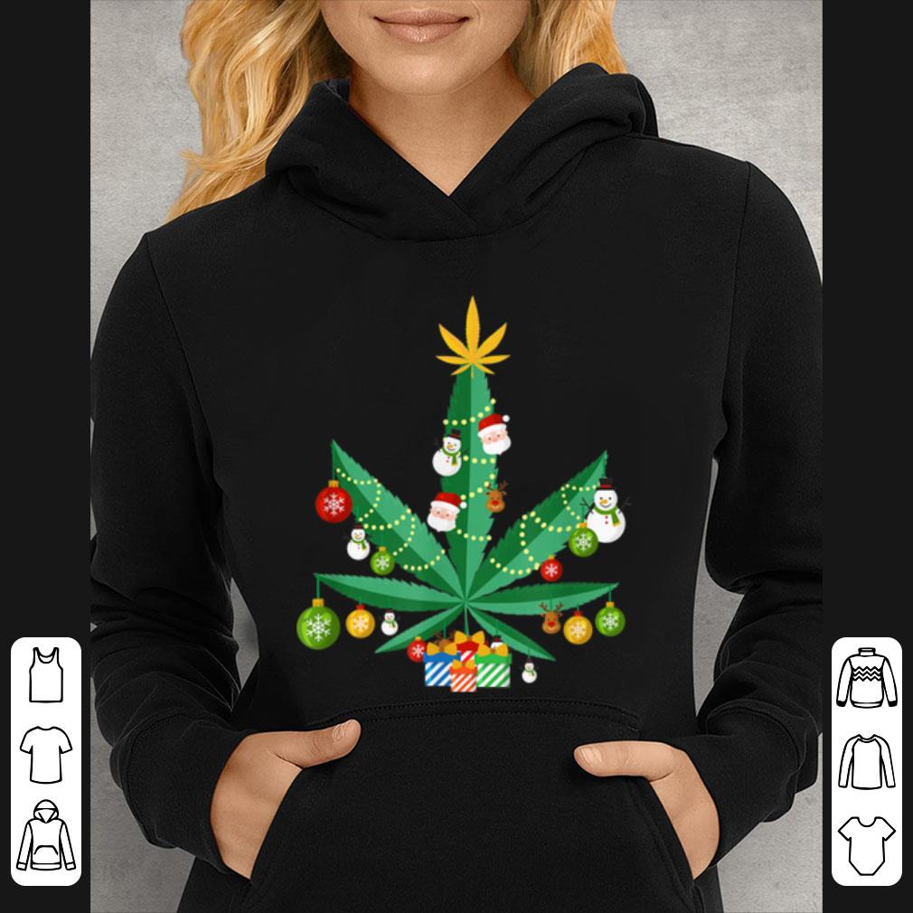 Awesome Cannabis Leaf Christmas Tree shirt