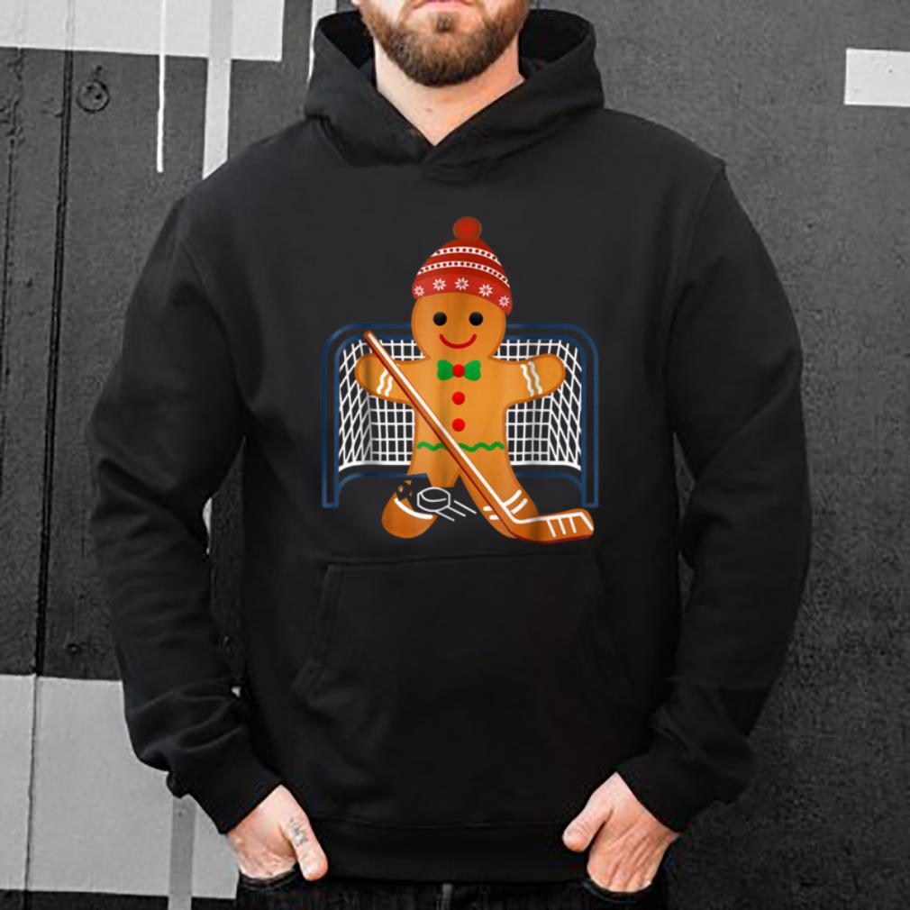 Awesome Hockey Goalie Funny Christmas Gingerbread Man Goalie shirt