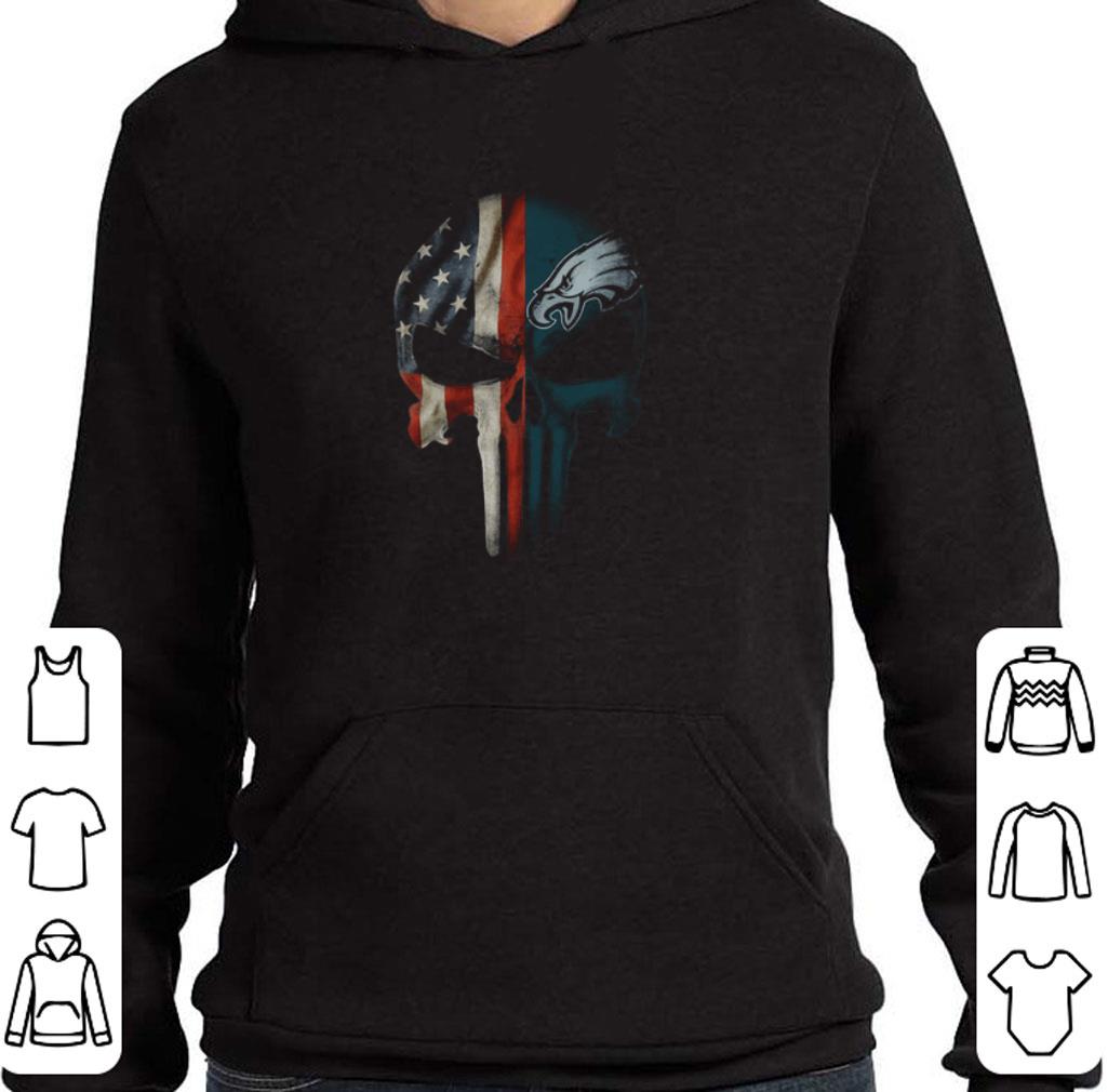 Awesome Philadelphia Eagles American Flag Punisher Skull shirt