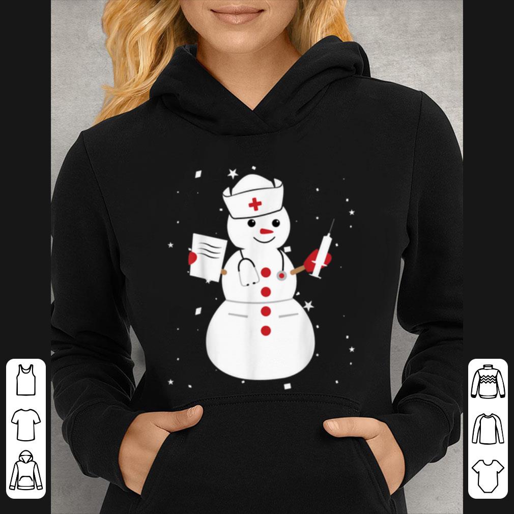 Hot Cute Snowman Nurse Cute Christmas Winter Holiday Snow Gift shirt