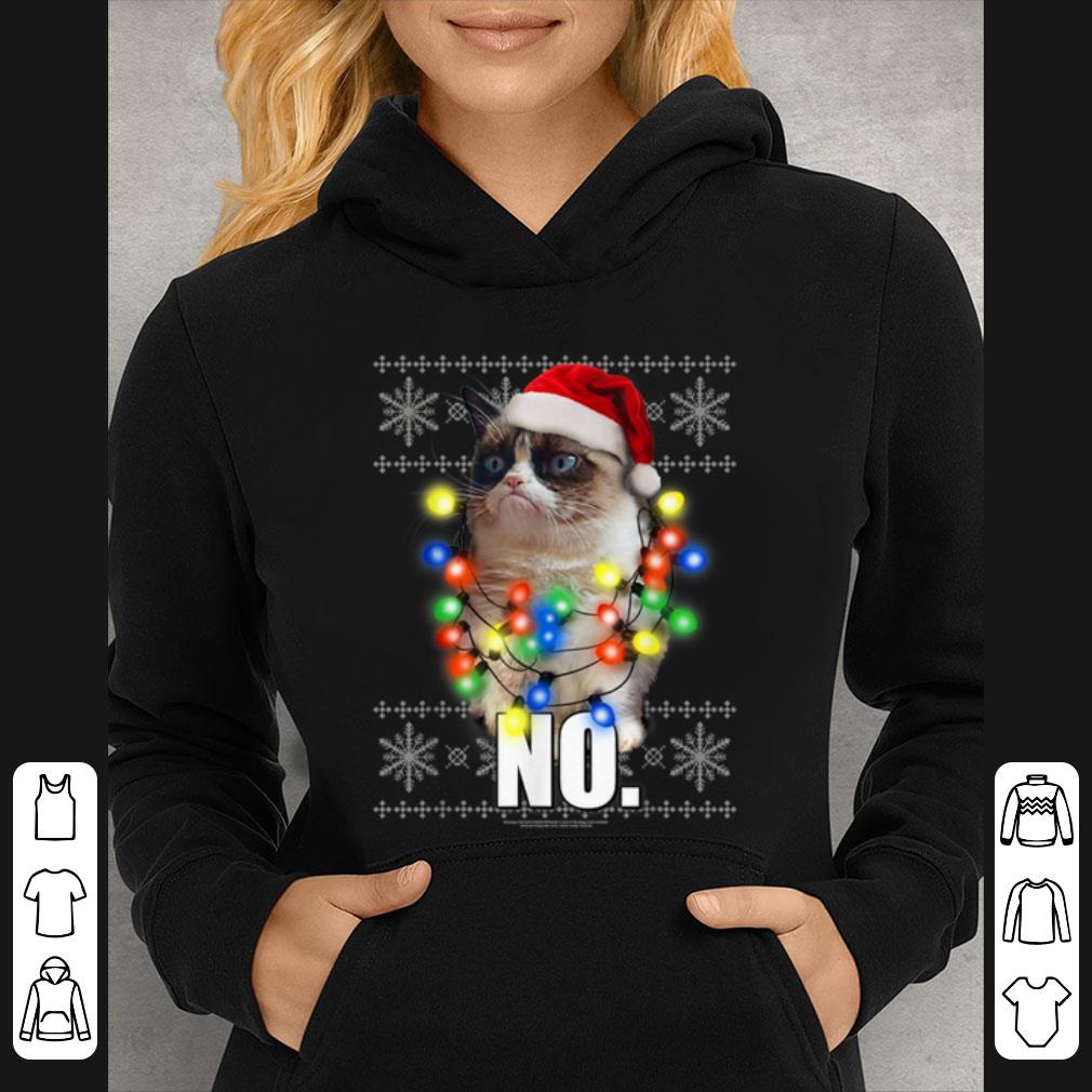 Hot Grumpy Cat Ugly Sweater Christmas Lights No Graphic shirt
