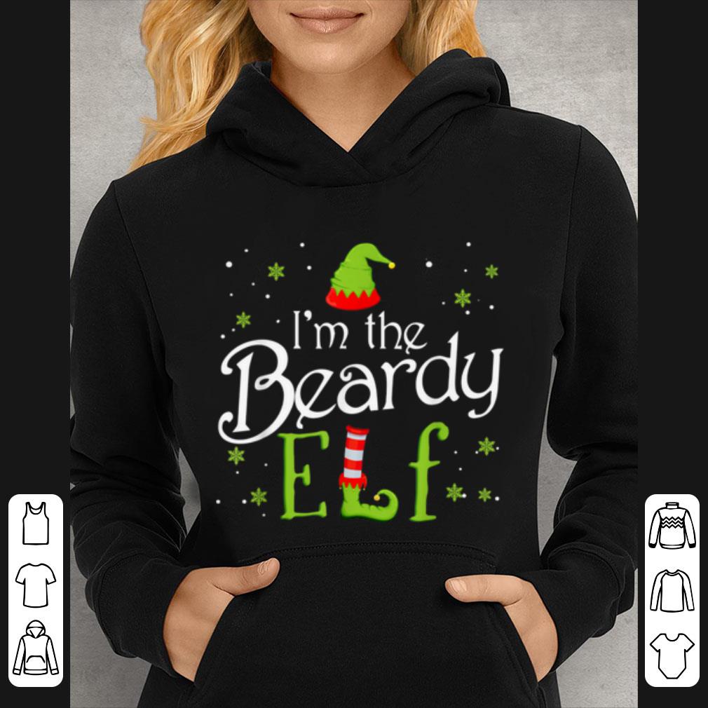 Hot I'm The Beardy Elf Funny Group Matching Family Xmas Gift shirt