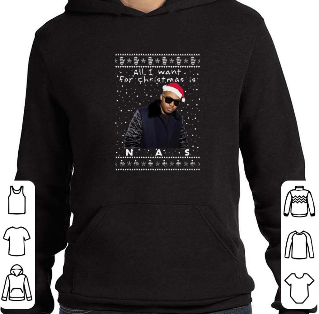Nice All i want for Christmas is Nas Rapper shirt