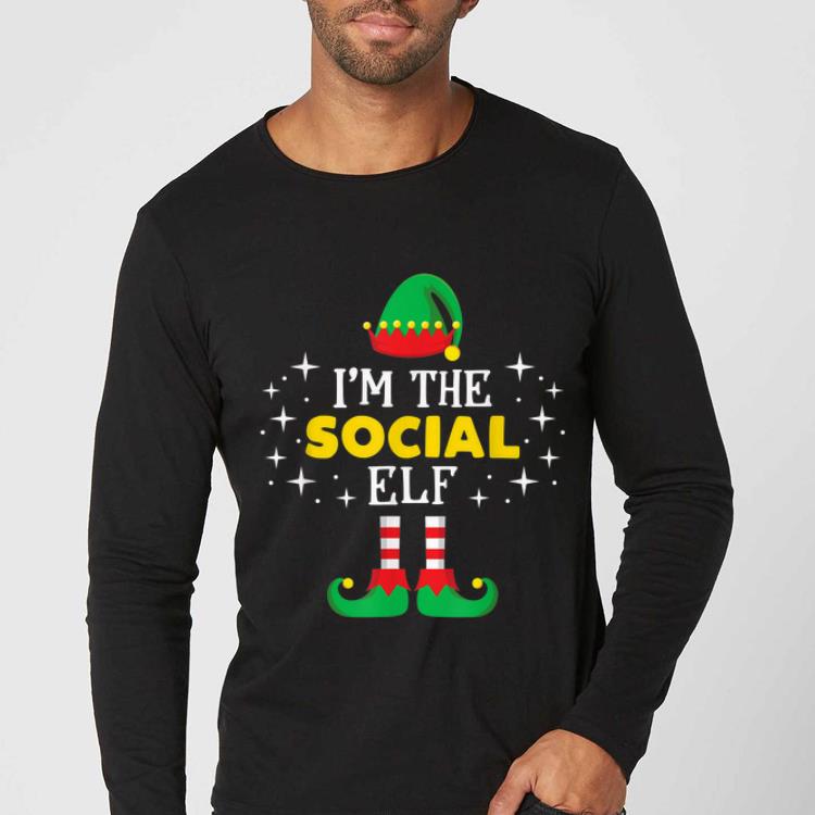 Nice I'm The Social Elf Funny Xmas Family Matching Group shirt