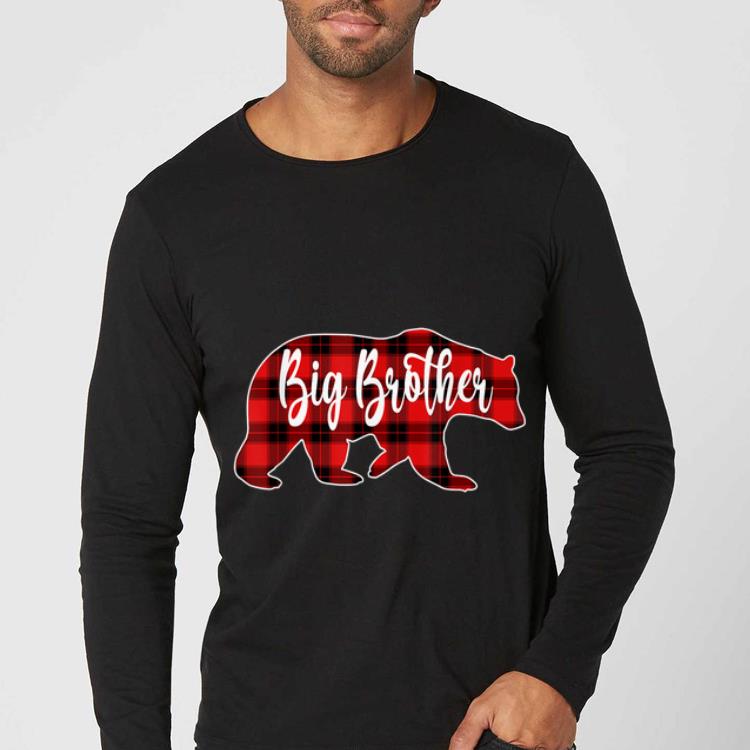 Nice Red Plaid Big Brother Bear Matching Pajama Family Xmas Gifts shirt