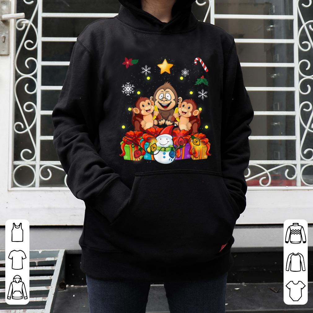 Official Funny Monkey Christmas Tree Cute Decor Gift Xmas Presents sweater