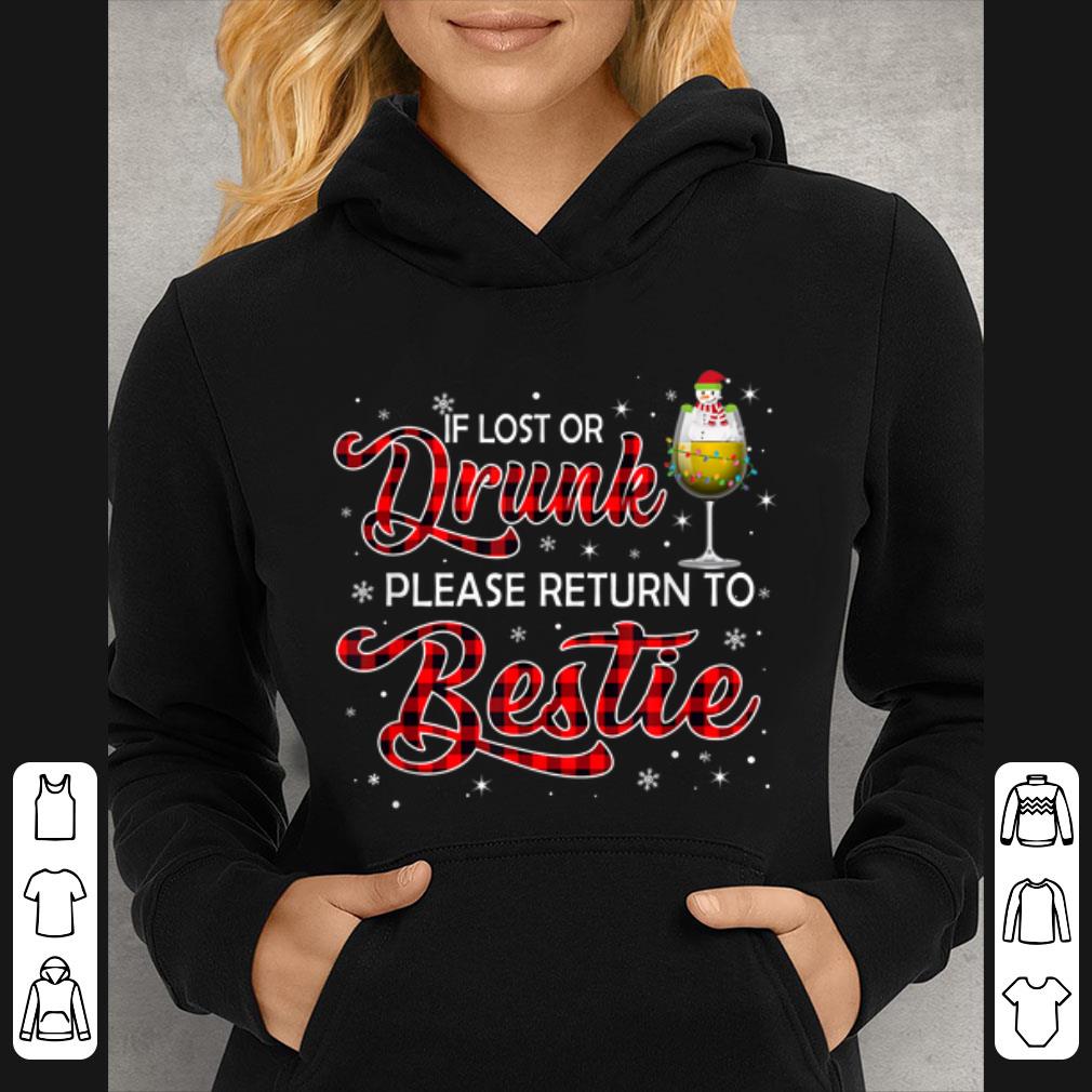 Official if lost or drunk please return to bestie christmas wine T-Shirt B07XYV2PX3.png