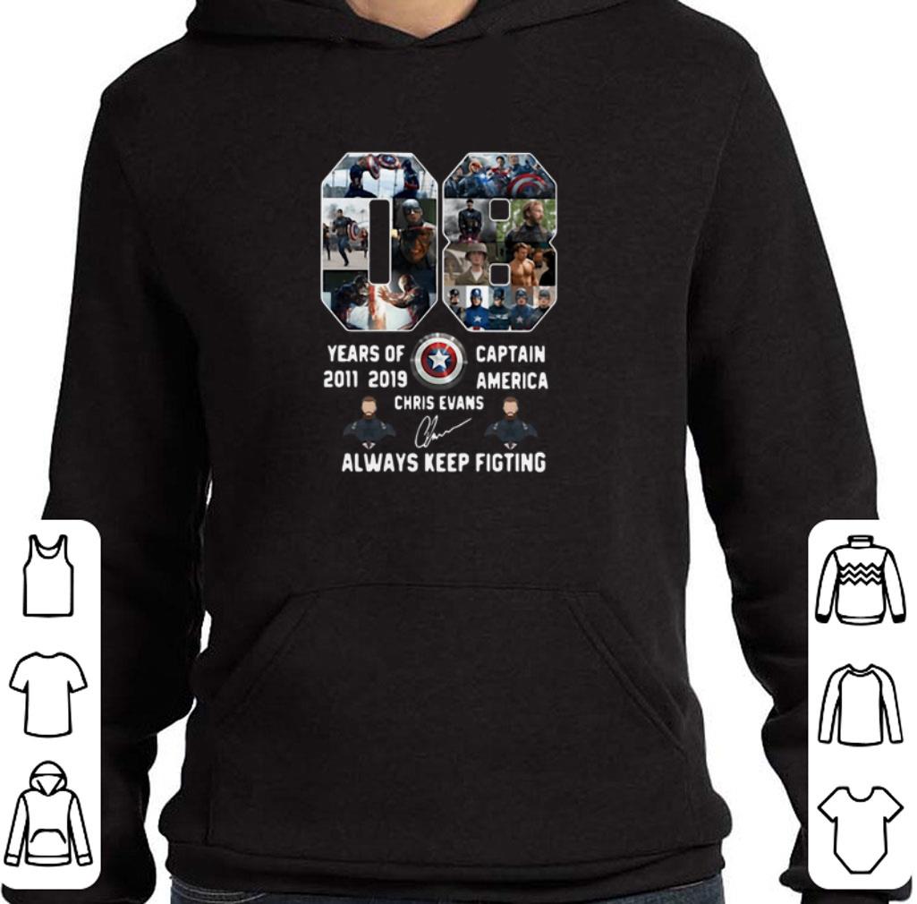 Original 08 years of Captain America 2011 2019 Chris Evans shirt